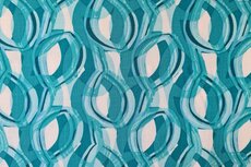 Viscose Stretch woven Abstract Petrol