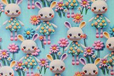 Cotton Jersey Baby Bunny Blue
