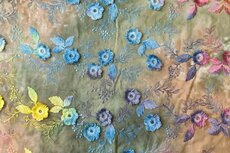 Cotton Embroidery Tie Dye Multi Green