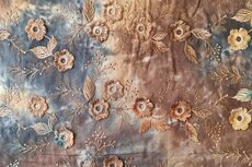 Cotton Embroidery Tie Dye Brown-Navy