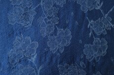 Tencel Jeans  Jacquard Flowers Indigo 2