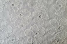 Cotton Embroidery Flowers Off White