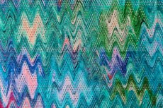 Viscose Jersey Punched Zig Zag Aqua 