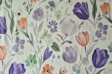 Bamboo Jersey Tulip Flowers Purple
