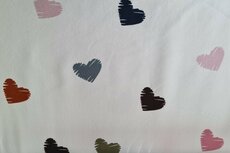 French Terry Hearts Off White