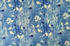 French Terry Twigs Blue