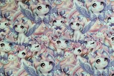 Cotton Jersey Unicorn Lilac