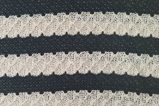 Knitted Cotton Stripes Black