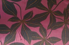 Viscose Satin Flower Red