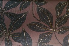 Viscose Satin Flower Brown