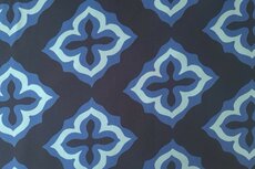 Viscose Abstract Flower Black