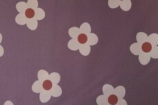 French Terry Flower Aubergine