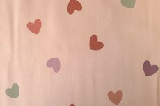 French Terry Hearts Light Rosé