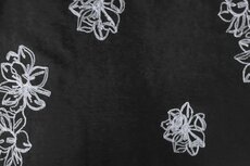 Faux Suède Embroidery Black