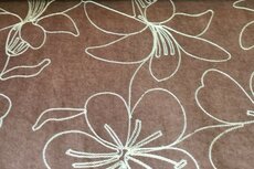 Faux Suède Embroidery Brown