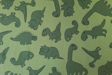 Cotton Jersey Dino Dark Green