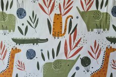 Cotton Jersey Simply Animals Off White