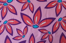 Cotton Jersey Flowers Pink
