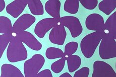 Cotton Jersey Flowers Purple