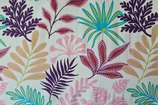 Cotton Jersey Leaves Multicolour