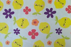 Cotton Jersey Happy Lemons 