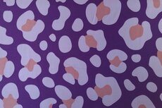 Cotton Jersey Leo Spots Purple