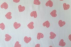 Cotton Jersey Hearts Rosé