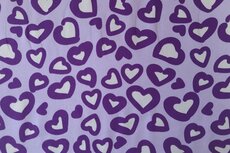 Cotton Jersey Hearts Purple