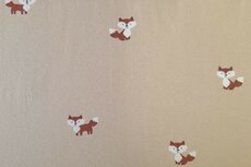 Cotton Jersey Baby Fox Sand