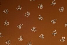 Cotton Jersey Little Elephant Caramel