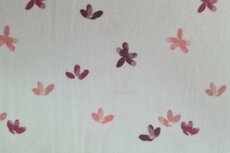 Cotton Jersey Little Leaves Off White