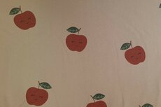 French Terry Happy Apples Beige