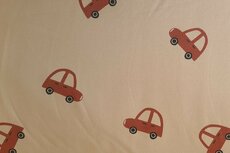 French Terry Cars Beige