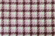 Brushed Bouclé Check Bordeaux