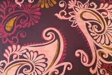 Viscose Jersey Paisley  XL Bordeaux