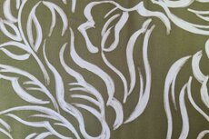 Viscose Twill Abstract Shapes Green