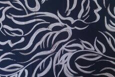 Viscose Twill Abstract Shapes Navy