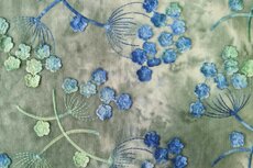 Cord Embroidery Twigs Tie Dye Green-Multi