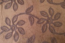 Fine Suede Embroidery Brown