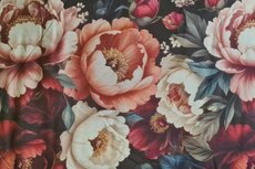 Viscose Digital Asian Flowers Multi