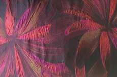 Jacquard Lurex Flowers Red