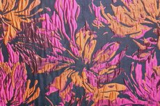 Jacquard Lurex Flower Fuchsia/Pumpkin