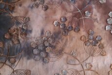 Cord Embroidery Twigs Tie Dye Brown