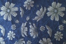 Jacquard Flower Indigo/Grey